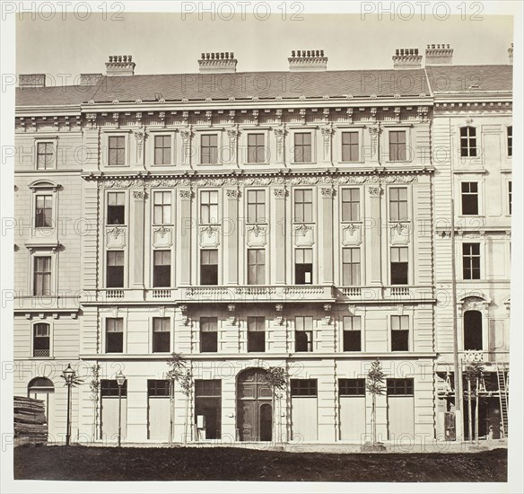 Kolowrat-Ring No. 10, Wohnhaus der Frau C. Hoffmann, 1860s, Austrian, 19th century, Austria, Albumen print, 28.4 × 30.1 cm (image/paper), 42.8 × 61.2 cm (album page)