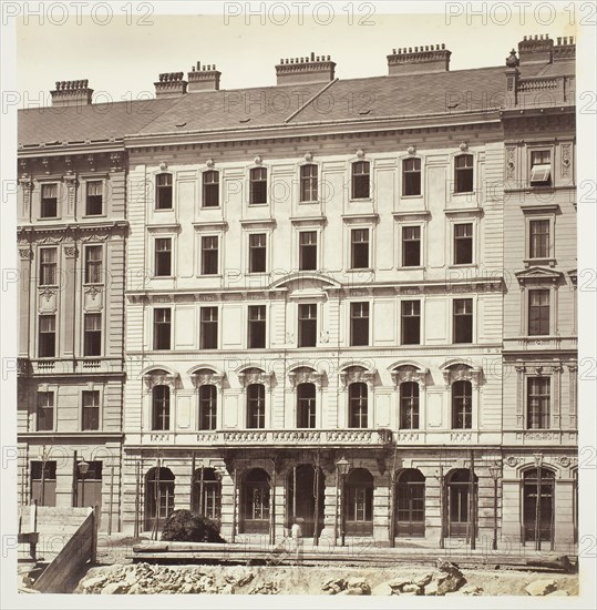 Kolowrat-Ring No. 8, Wohnhaus des Herrn Alfred Skene, 1860s, Austrian, 19th century, Austria, Albumen print, 30.7 × 30 cm (image/paper), 42.6 × 61.2 cm (album page)