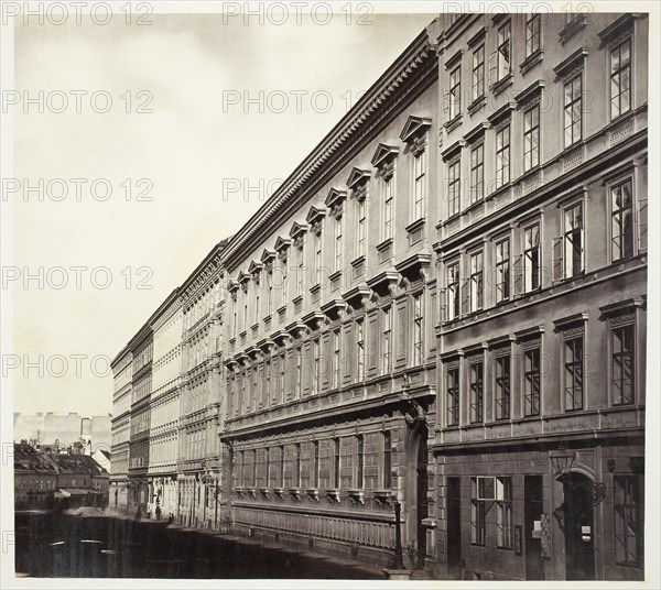 Berggasse No. 16, Palais des Grafen Georg Festetics de Tolna, 1860s, Austrian, 19th century, Austria, Albumen print, 28.4 × 31.7 cm (image/paper), 42.7 × 61.2 cm (album page)
