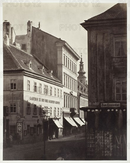 Wieden, Hauptstraße No. 37, Wohnhaus des Herrn F. Tomas, 1860s, Austrian, 19th century, Austria, Albumen print, 32.4 × 25.8 cm (image/paper), 61.2 × 42.7 cm (album page)