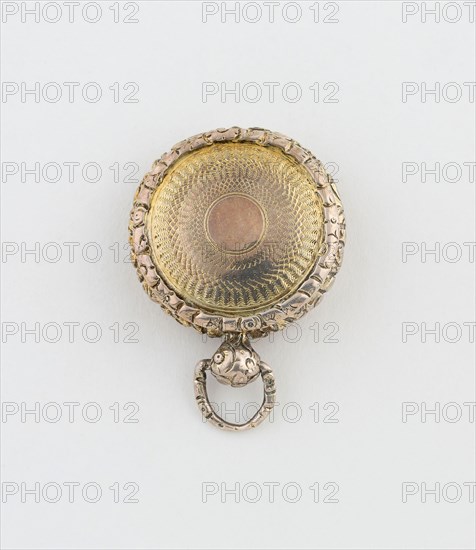 Watch-Shaped Vinaigrette, 1831/32, Joseph Willmore, Birmingham, England, Birmingham, Silver and silver gilt, Diam. 2.5 cm (1 in.)