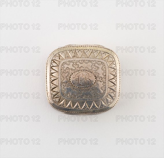 Vinaigrette, c. 1816/17, T. Simpson and Son, Birmingham, England, Birmingham, Silver and silver gilt, 2.9 × 2.9 cm (1 1/8 × 1 1/8 in.)