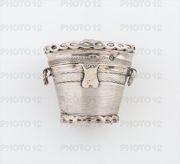 Sponge Box, 1837, Probably Dirk Hendrik Greup, Sr., Dutch, active 1834-37, Probably Schoonhoven, Netherlands, Netherlands, Silver, 3.5 x 3.8 cm (1 3/8 x 1 1/2 in.)