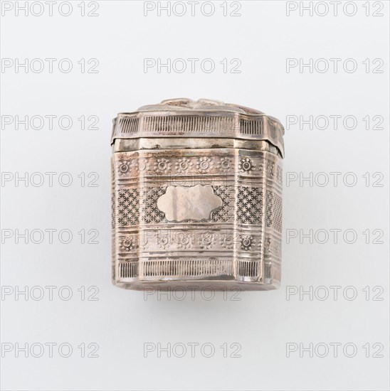 Sponge Box, 1865, Possibly S. T. Reitsma, Sr., Dutch, active c. 1859-c. 1892, Possibly Heerenveen/Sneek, Netherlands, Netherlands, Silver, 4.5 x 3.8 cm (1 3/4 x 1 1/2 in.)