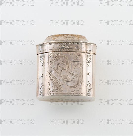 Sponge Box, 1855, Probably Cornelis van Gelderen Pz., Dutch, active c. 1840-c. 1874, Probably Schoonhoven, Netherlands, Netherlands, Silver, 4.5 x 3.8 cm (1 3/4 x 1 1/2 in.)