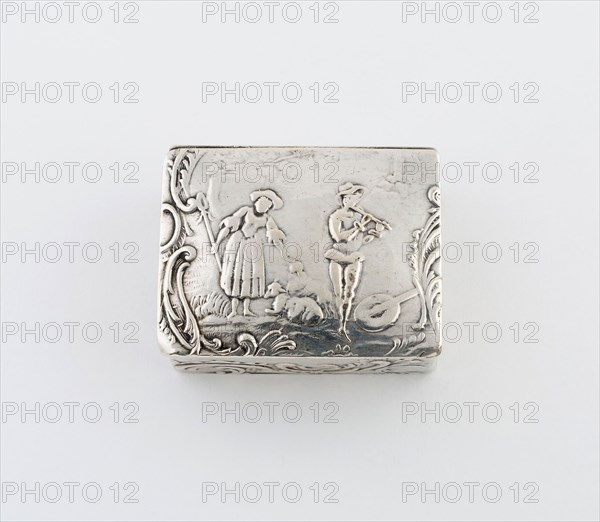Snuffbox, c. 1870, Continental Europe, Europe, Silver, 3.2 × 4.5 cm (1 1/4 × 1 3/4 in.)