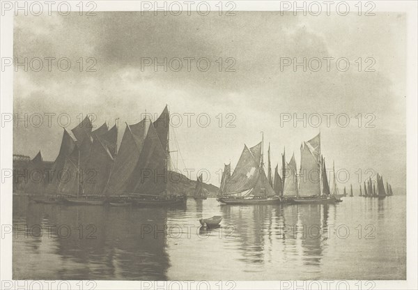 Brixham Trawlers, c. 1889, printed October 1889, Mr. J. Gale, English, died 1906, England, Photogravure, from "Sun Artists, Number 1" (1889), 12.2 × 17.9 cm (image), 27.7 × 38.2 cm (paper)