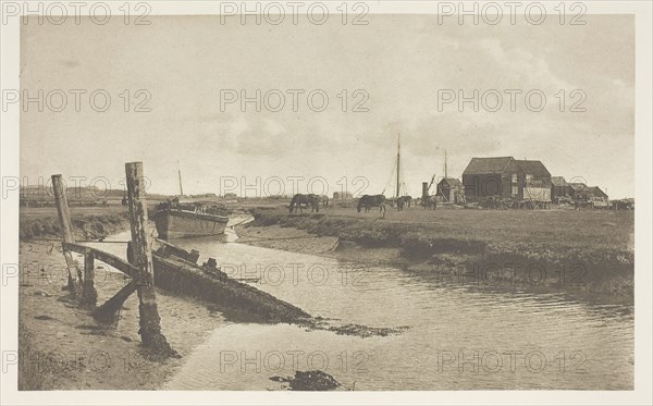 A Tidal River, East Coast, 1880/90, printed April 1890, J. B. B. Wellington, English, 1858–1939, England, Photogravure, from "Sun Artists, No. 3" (1890), 11.5 × 18.8 cm (image), 28 × 38.1 cm (paper)