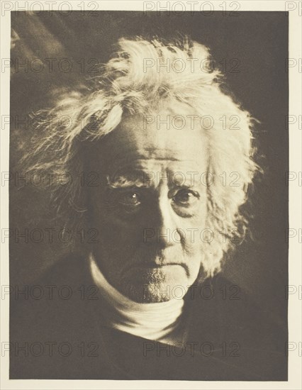 Sir John Herschel, 1867, printed October 1890, Julia Margaret Cameron, English, 1815–1879, England, Photogravure, from "Sun Artists, Number 5" (1890), 21.4 × 16.1 cm (image), 38.2 × 28.3 cm (paper)