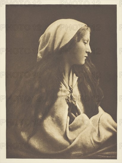 The Day Dream, 1869, printed October 1890, Julia Margaret Cameron, English, 1815–1879, England, Photogravure, from "Sun Artists, Number 5" (1890), 21.6 × 15.5 cm (image), 38 × 28.2 cm (paper)