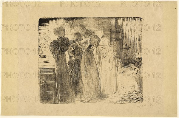 The Studio, c. 1895, Edouard Jean Vuillard, French, 1868-1940, France, Lithograph on tan wove China paper, 245 × 300 mm (image), 329 × 499 mm (sheet)