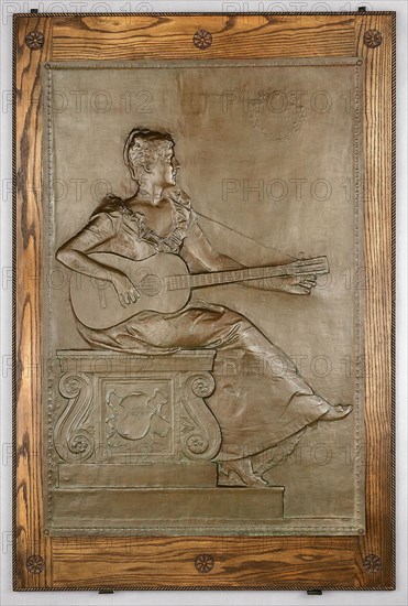 Violet Sargent, Modeled 1890, cast c. 1908, Augustus Saint-Gaudens, American, born Ireland, 1848–1907, New Hampshire, Bronze, 127 × 87 cm (50 × 34 1/4 in.)