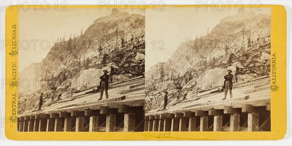 Central Pacific Railroad, California, 1864/69, Alfred A. Hart, American, 1816–1908, United States, Albumen print, stereo, from the series "Central Pacific Railroad, California