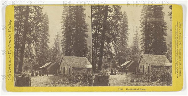 The Sentinel House, 1870, John P. Soule, American, 1828–1904, United States, Albumen print, stereo, No. 1134 from the series "California -- Yo-Semite Valley