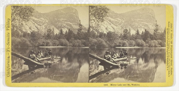 Mirror Lake and Mt. Watkins, 1870, John P. Soule, American, 1828–1904, United States, Albumen print, stereo, No. 1248 from the series "California—Yo-Semite Valley
