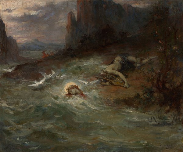 The Death of Orpheus, c. 1870, Henri Leopold Lévy, French, 1840-1904, France, Oil on canvas, 18 3/16 × 21 15/16 in. (46.5 × 55.8 cm)