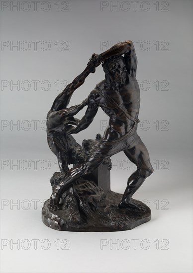 Hercules and Lychas, 1850/1900, French (Paris), After a lost model by Antonio Canova, Italian, 1757-1822, Italy, Bronze, 41.9 x 28.5 x 19.7 cm (16 1/4 x 11 1/4 x 7 3/4 in.)