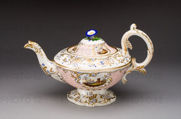 Teapot, c. 1840, Spode Pottery & Porcelain Factory, English, founded 1767, Stoke on Trent, Porcelain with polychrome enamels and gilding, 18 x 17.8 x 30.1 cm (7 1/16 x 7 x 11 7/8 in.)