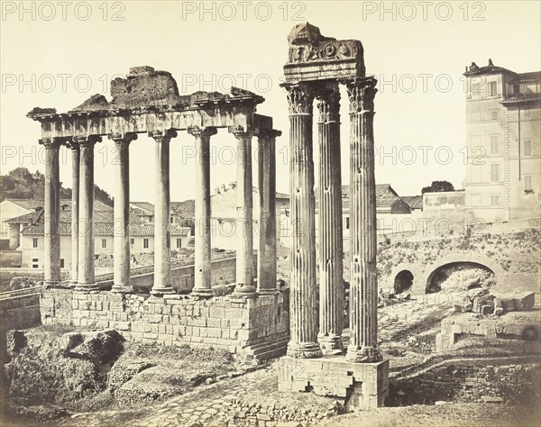 Untitled (Ruins of Roman Forum), c. 1867, Robert MacPherson, Scottish, 1811–1872, Scotland, Albumen print, 31.5 x 40.2 cm (image/paper), 46.4 x 64.1 cm (mount)