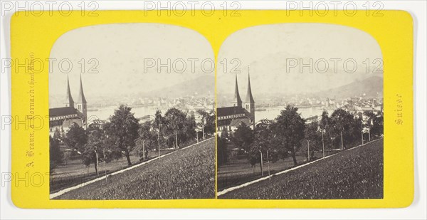 Lucerne, 1850/77, A. Braun, French, 1811–1877, France, Albumen print, stereo, from the series "Suisse