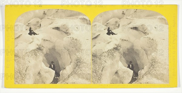 View from the Interior of the Glacier at Grindelwald, Suisse, 1850/96, William England, English, 1816–1896, England, Albumen print, stereo, No. 304 from the series "Views of Switzerland