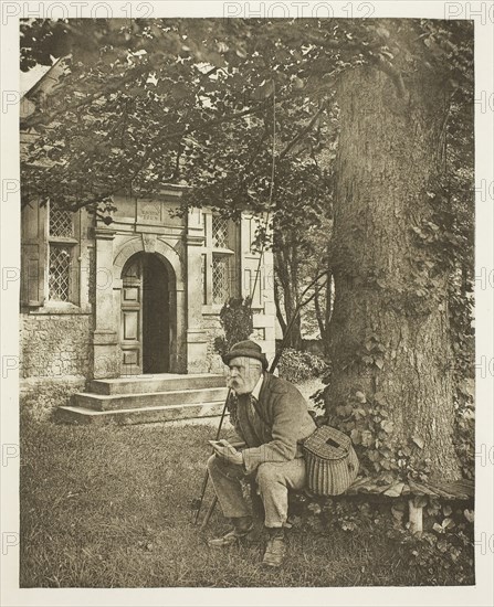 Walton and Cotton’s Fishing House (The Doorway), 1880s, Peter Henry Emerson, English, born Cuba, 1856–1936, England, Photogravure, plate XLIX from the album "The Compleat Angler or the Contemplative Man's Recreation, Volume II" (1888), edition 109/250, 18.8 × 15.1 cm (image), 21.3 × 17.3 cm (paper), 32.2 × 24.9 cm (album page)