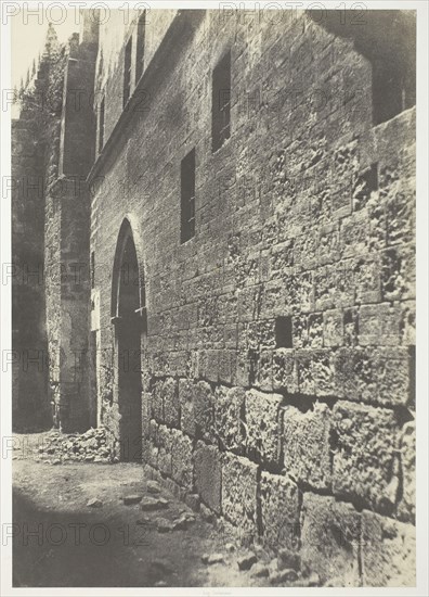 Jérusalem, Auberge d’Allemagne, 1854, Auguste Salzmann, French, 1824–1872, France, Salted paper print, 33.4 × 23.5 cm (image), 60.3 × 43.8 cm (paper)
