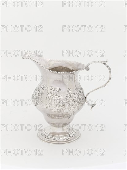 Cream Pot, 1765/75, Bancroft Woodcock, American, 1732–1817, Wilmington, Delaware, Wilmington, Silver, 10.5 × 6.4 × 10.8 cm (4 1/8 × 2 1/2 × 4 1/4 in.), 126.8 g