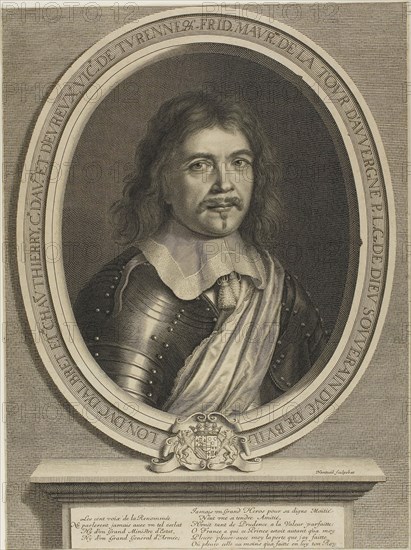 Frédéric-Maurice de la Tour d’Auvergne, Duc de Bouillon, 1656, Robert Nanteuil, French, 1623-1678, France, Engraving on paper, 385 × 287 mm (sheet, trimmed within platemark)