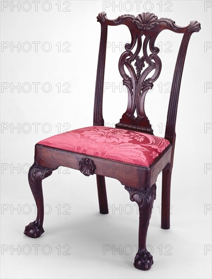 Side Chair, 1750/55, American, 18th century, Philadelphia, Philadelphia, Mahogany with tulip poplar, 97 × 56.5 × 40 cm (39 1/2 × 22 1/4 × 15 3/4 in.)