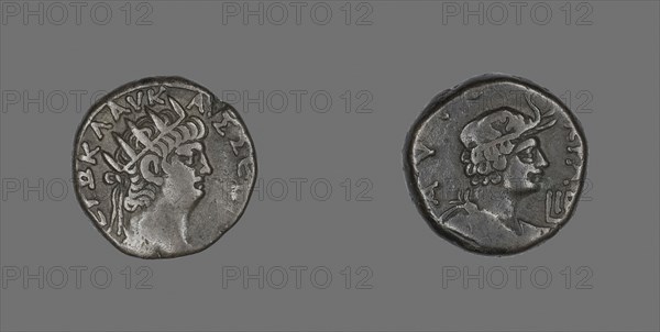 Tetradrachm (Coin) Portraying Emperor Nero, AD 54/68, Roman, minted in Alexandria, Egypt, Egypt, Billon, DIam. 2.3 cm, 13.02 g