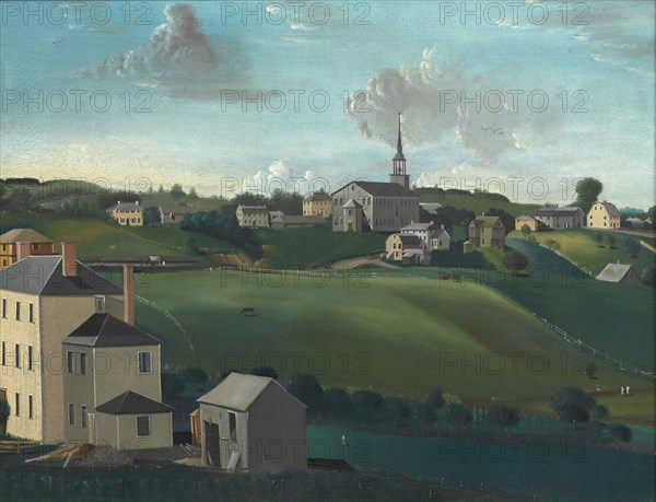 Meetinghouse Hill, Roxbury, Massachusetts, 1799, John Ritto Penniman, American, c. 1782–1841, Roxbury, Oil on canvas, 73.6 × 94 cm (29 × 37 in.)