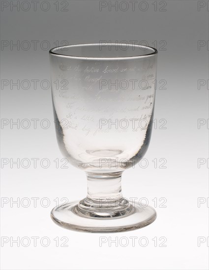 Goblet, c. 1820/30, England, Glass, H. 14.6 cm (5 3/4 in.)