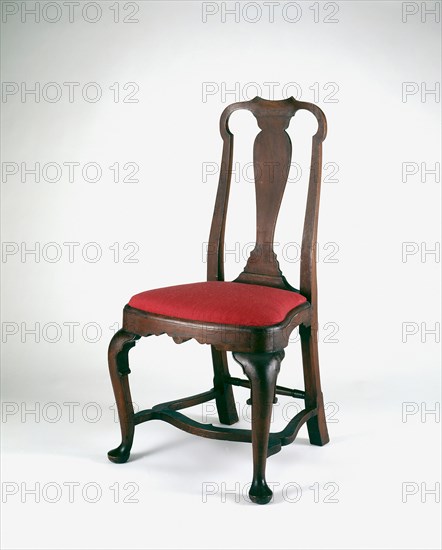 Side Chair, 1730/60, American, 18th century, Newport, Rhode Island, Newport, White pine, 106.4 × 52.7 × 40.6 cm (41 7/8 × 20 3/4 × 16 in.)