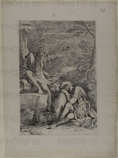 The Dream of Aeneas, 1663–1664, Salvator Rosa, Italian, 1615-1673, Italy, Etching on ivory laid paper, 343 x 236 mm (plate), 466 x 338 mm (sheet)
