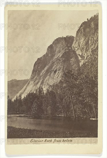 Glacier Rock from below, 1866/99, G. Fagersteen, American, 1829–1889, United States, Albumen print, 14.7 x 9.9 cm (image), 16.5 x 10.7 cm (card)