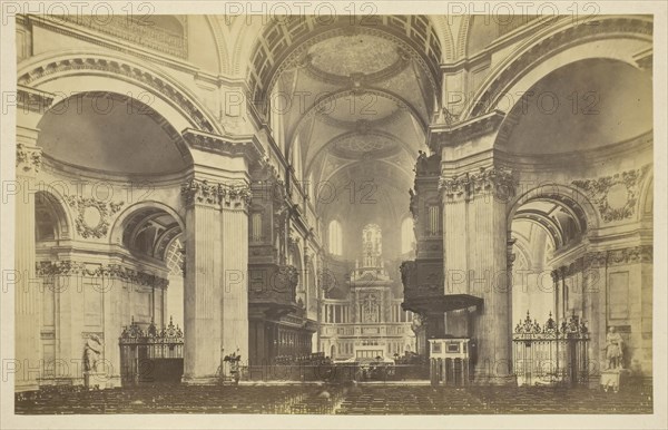 St. Pauls Cathedral, 1850–1900, probably English, 19th century, England, Albumen print, from the album "Views of London