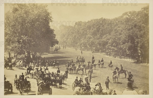 Rotten Row, 1850–1900, probably English, 19th century, England, Albumen print, from the album "Views of London