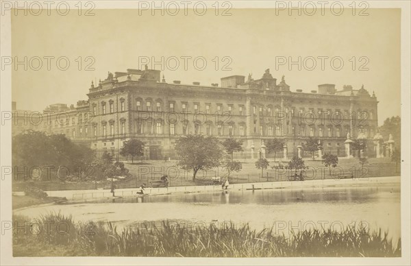 Buckingham Palace, 1850–1900, probably English, 19th century, England, Albumen print, from the album "Views of London