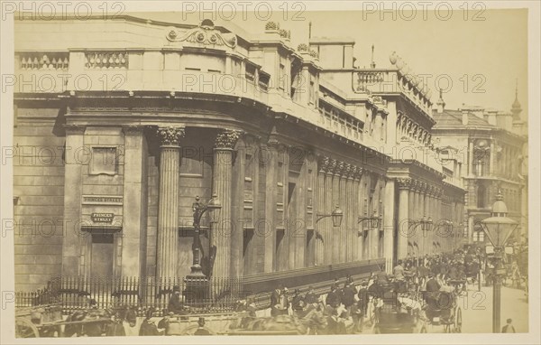 The Bank, 1850–1900, probably English, 19th century, England, Albumen print, from the book "Views of London
