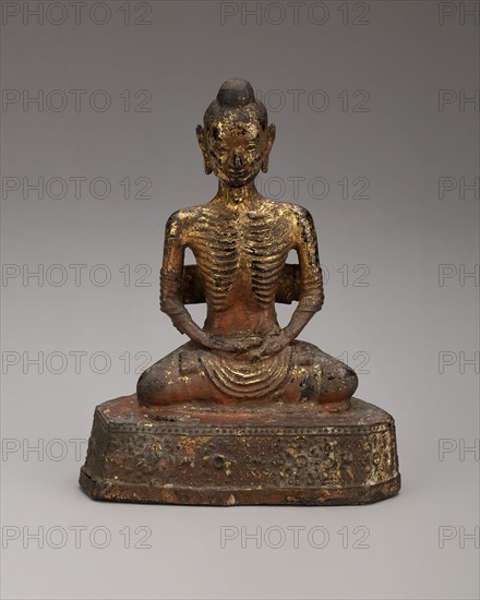 Emaciated Siddhartha, 1850/1900, Thailand, Thailand, Gilt bronze, 14.8 x 10.6 x 6.6 cm (5 7/8 x 4 1/8 x 2 5/8 in.)