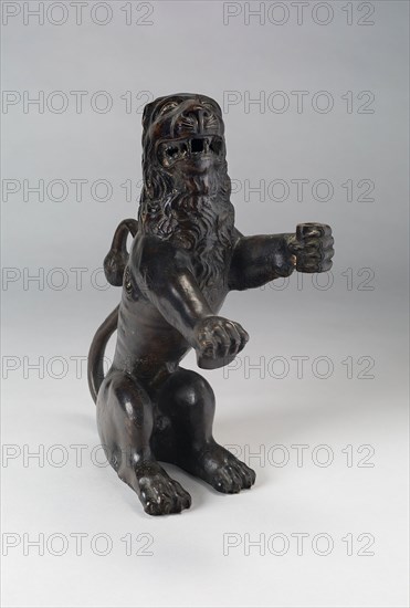 Heraldic Lion, c. 1450, Italian, Venice, Italian, Bronze, black-brown patina, 36.8 x 13.3 x 28.6 cm (14 1/2 x 5 1/4 x 11 1/4 in.)