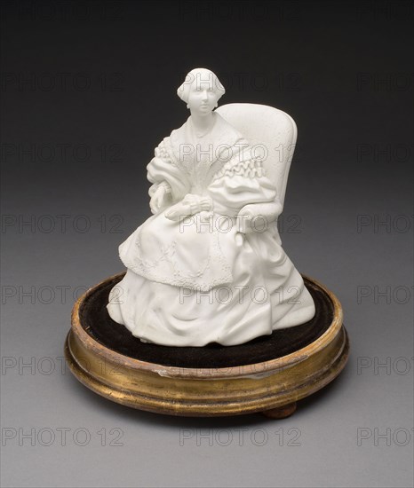 Queen Victoria, 1840–1853, George Cocker, The Chenies Street Biscuit Porcelain Manufactory, English, 1794-1868, London, Biscuit porcelain, 16.8 x 14.6 x 12.7 cm (6 5/8 x 5 3/4 x 5 in.)