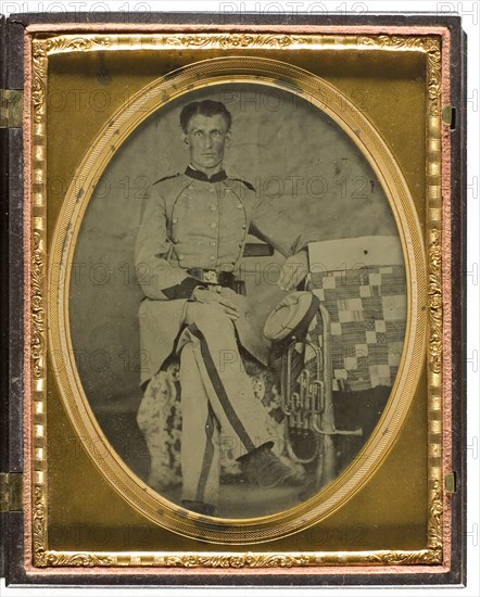 Untitled (Confederate Officer), 1860s, American, 19th century, United States, Tintype, 10.9 x 14 cm (plate), 12 x 15 x 2.5 cm (case)