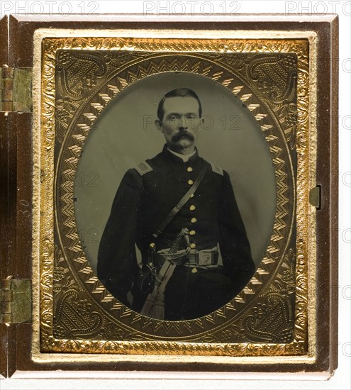 Untitled, 1855/75, 19th century, Unknown Place, Tintype, 8.3 x 7 cm (plate), 9.8 x 8.8 x 2 cm (case)