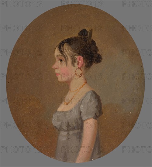 Miss Schaum, 1808/10, Jacob Eichholtz, American, 1776–1842, United States, Oil on panel, 22.9 × 17.8 cm (9 × 7 in.)