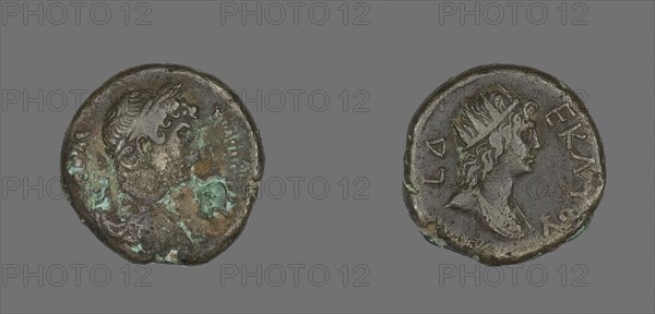 Tetradrachm (Coin) Portraying Emperor Hadrian, AD 117/138, Roman, minted in Alexandria, Egypt, Egypt, Billon, Diam. 2.4 cm, 12.30 g