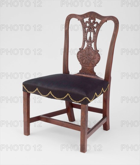 Side Chair, c. 1780/90, American, 18th century, Boston, Roxbury, or Salem, Massachusetts, Massachusetts, Mahogany, white pine, and maple, 93.5 × 57 × 50.8 cm (36 11/16 × 22 1/2 × 20 in.)