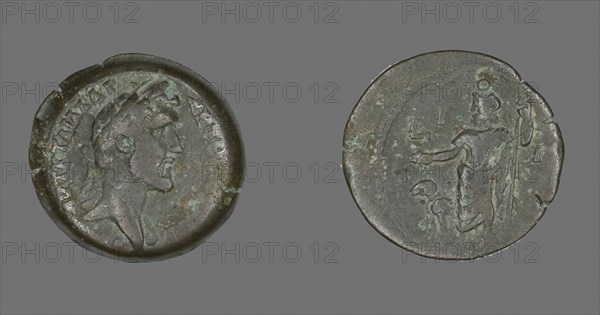 Coin Portraying Emperor Antoninus Pius, AD 149/150, Roman, minted in Alexandria, Egypt, Egypt, Bronze, Diam. 2.9 cm, 11.36 g