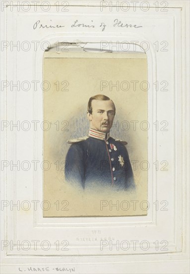 Prince Louis of Hesse, 1860–69, L. Haase & Company, German, active 1850s-1890s, Germany, Albumen print, 8.4 × 5.4 cm (image/paper), 9.7 × 6 cm (mount)